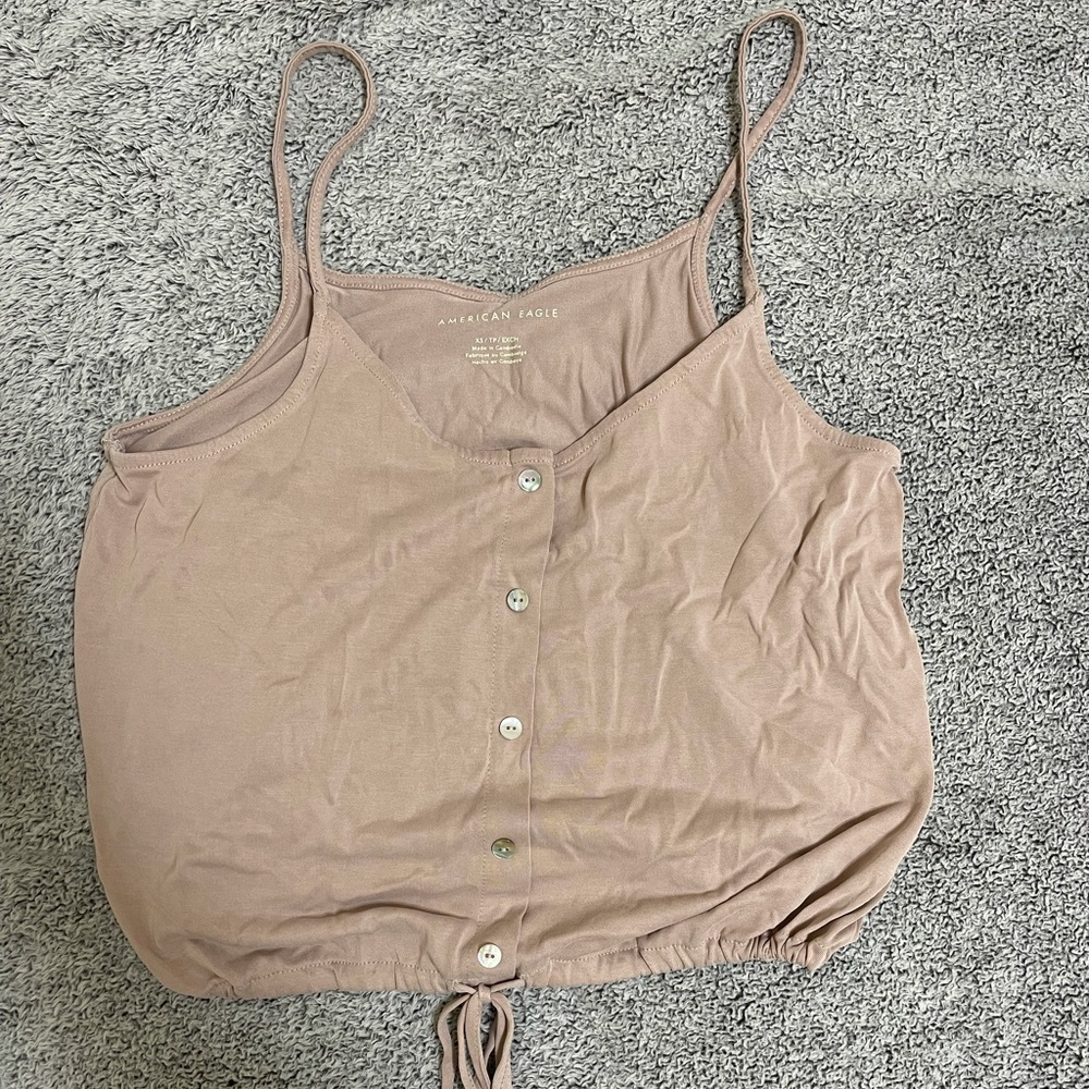 Beige Crop Top